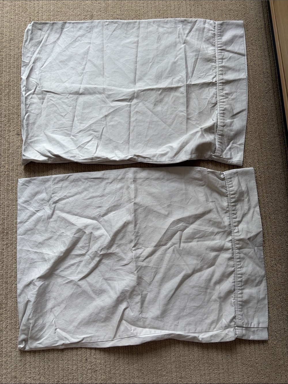 Cotton Pillow Cases, Grey, Standard size